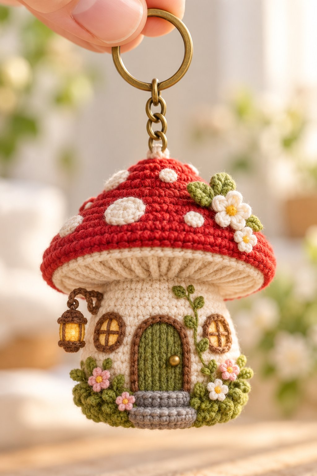 01 Casinha Cogumelo Chaveiro - Crochet Pattern