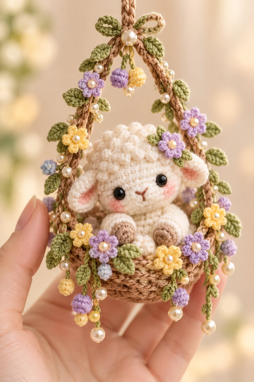 05 Gatinho Ninho Florido - Crochet Pattern