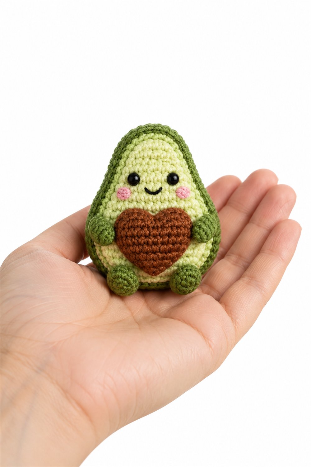 06 Abacate Sorridente Com Caroco Coracao Crochet Guide