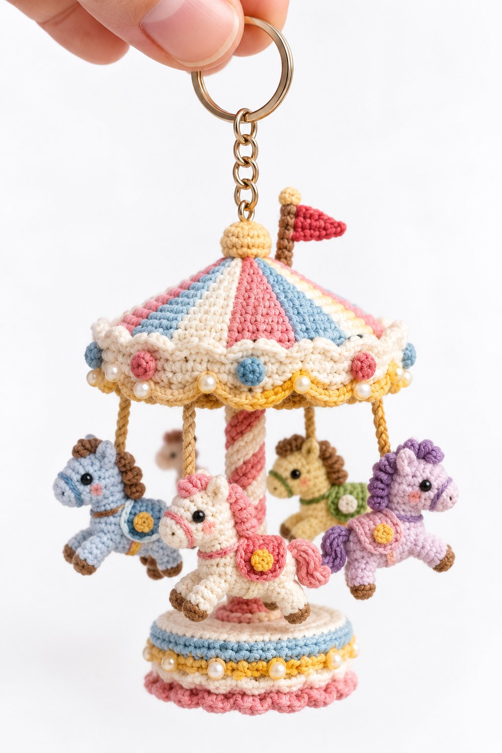 How to Crochet 09 Carrossel Chaveiro