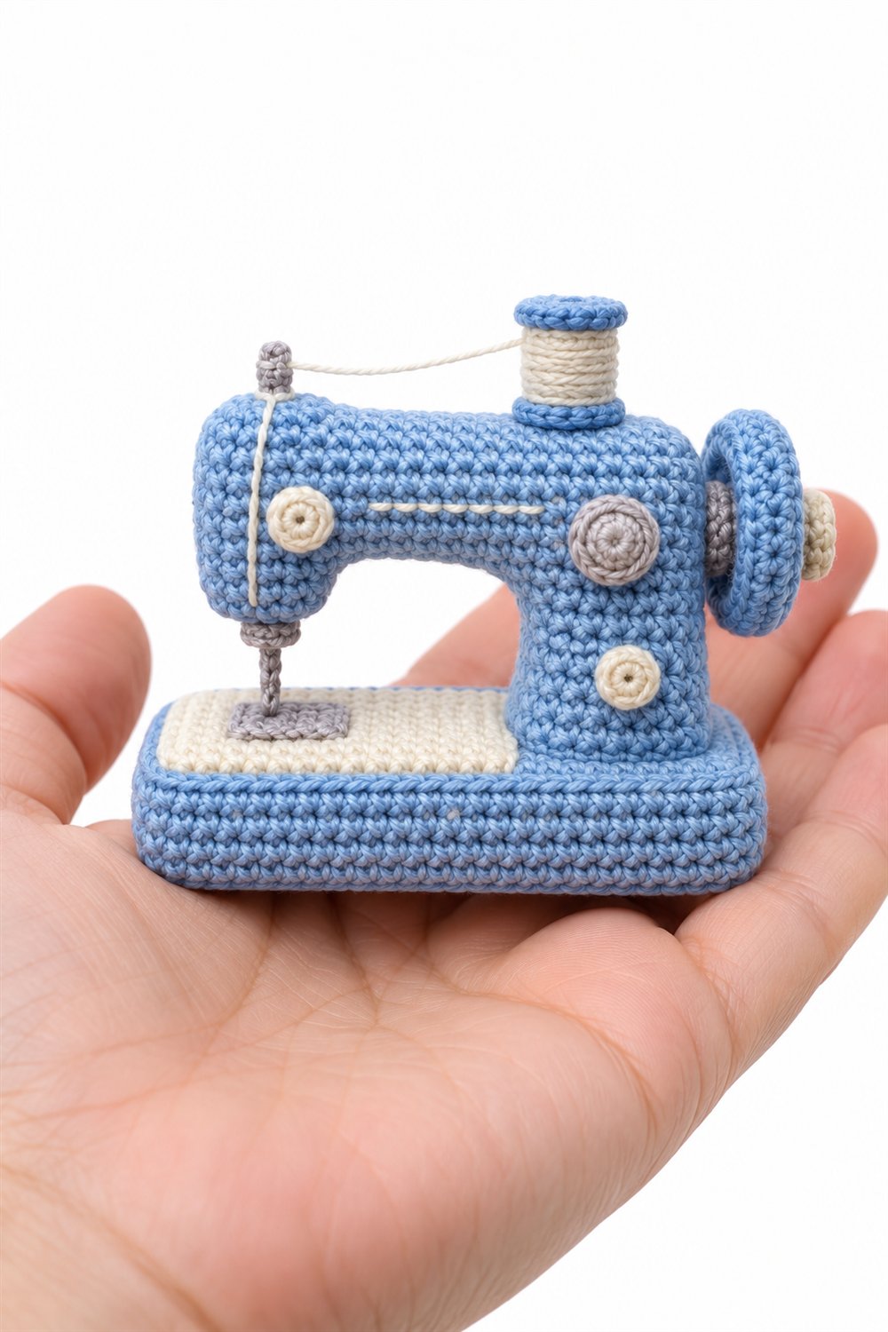 1070 Blue Sewing Machine Crochet Guide