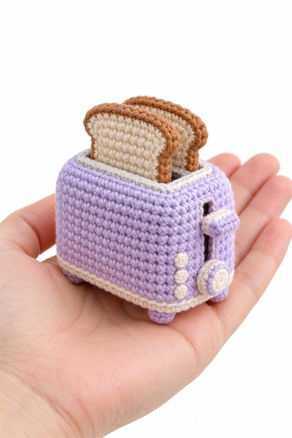 1073 Lilac Toaster With Yarn Toast - Amigurumi Pattern