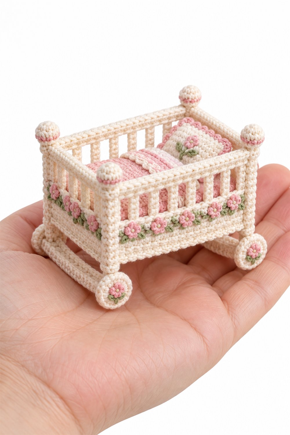 1082 Cream Baby Crib - Amigurumi Pattern