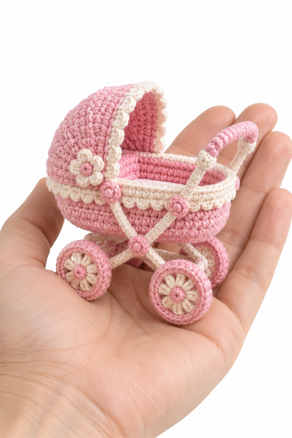 How to Crochet 1083 Pink Baby Stroller