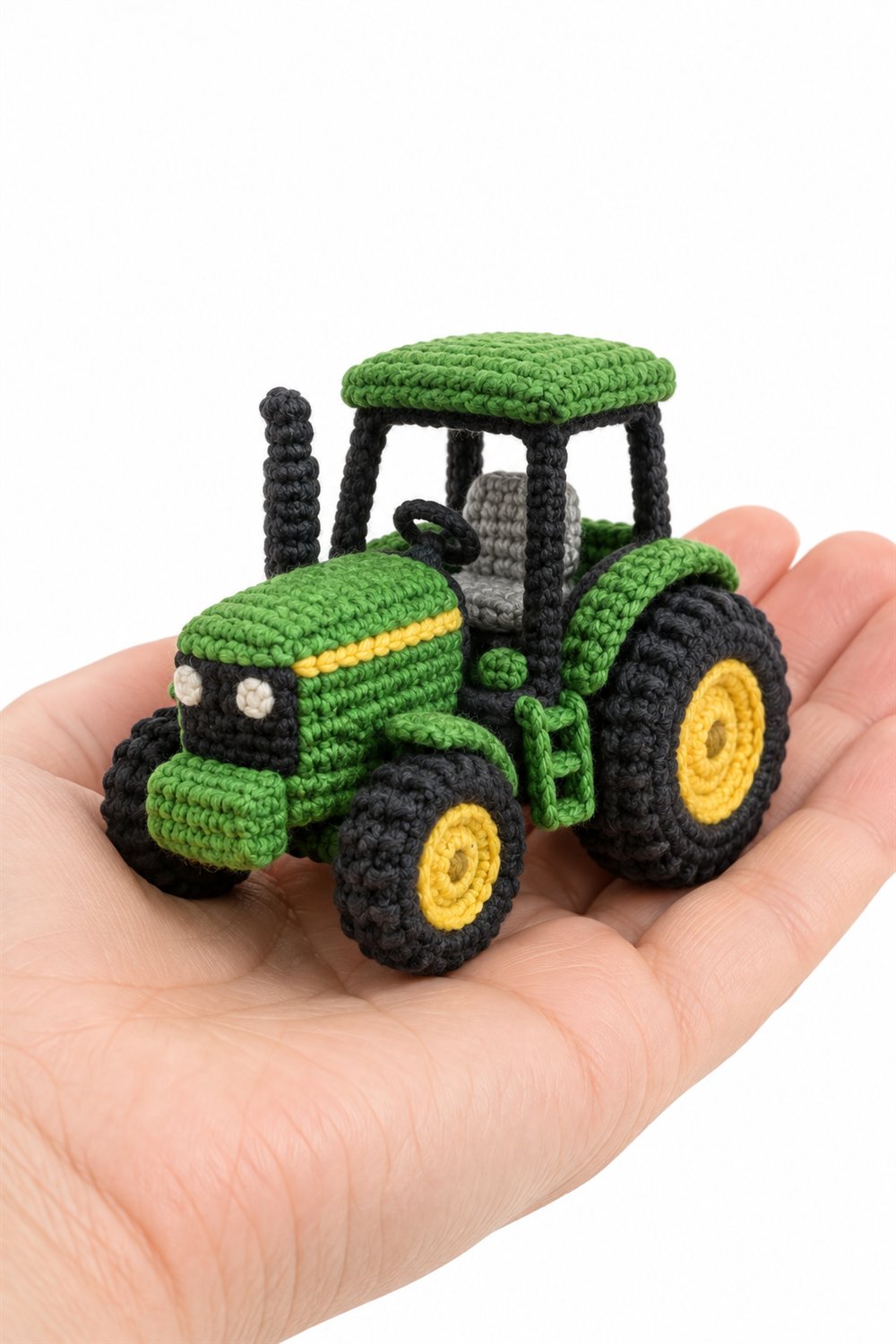 How to Crochet 1092 Green Toy Tractor