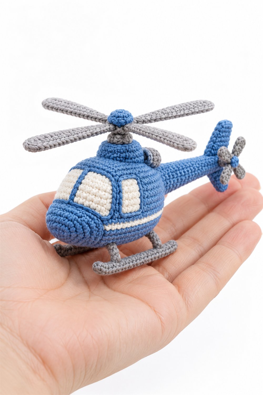 DIY 1094 Blue Toy Helicopter - Crochet Tutorial