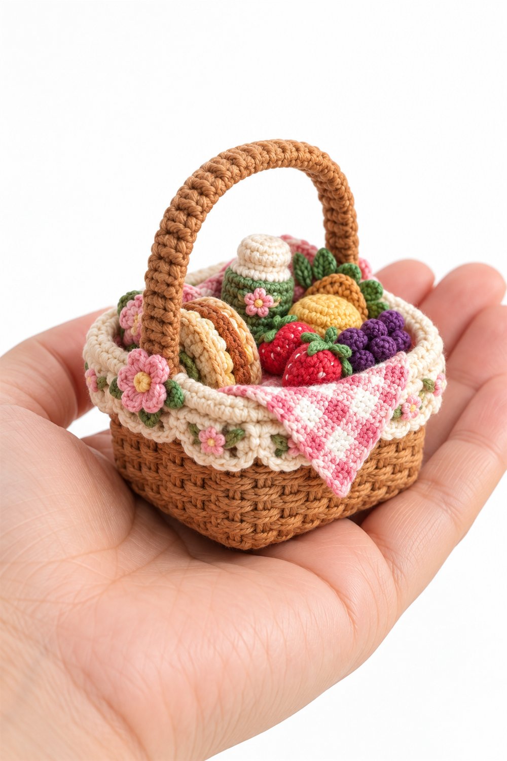 1106 Floral Picnic Basket Crochet Guide