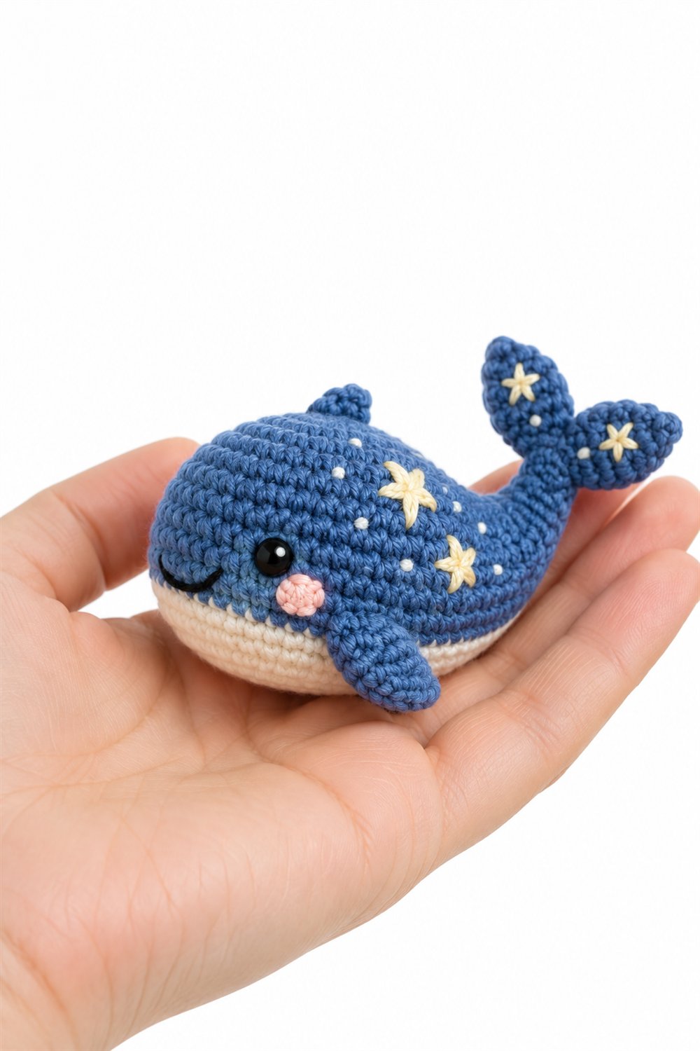 Crochet 14 Baleia Azul Com Estrelas Bordadas - Pattern