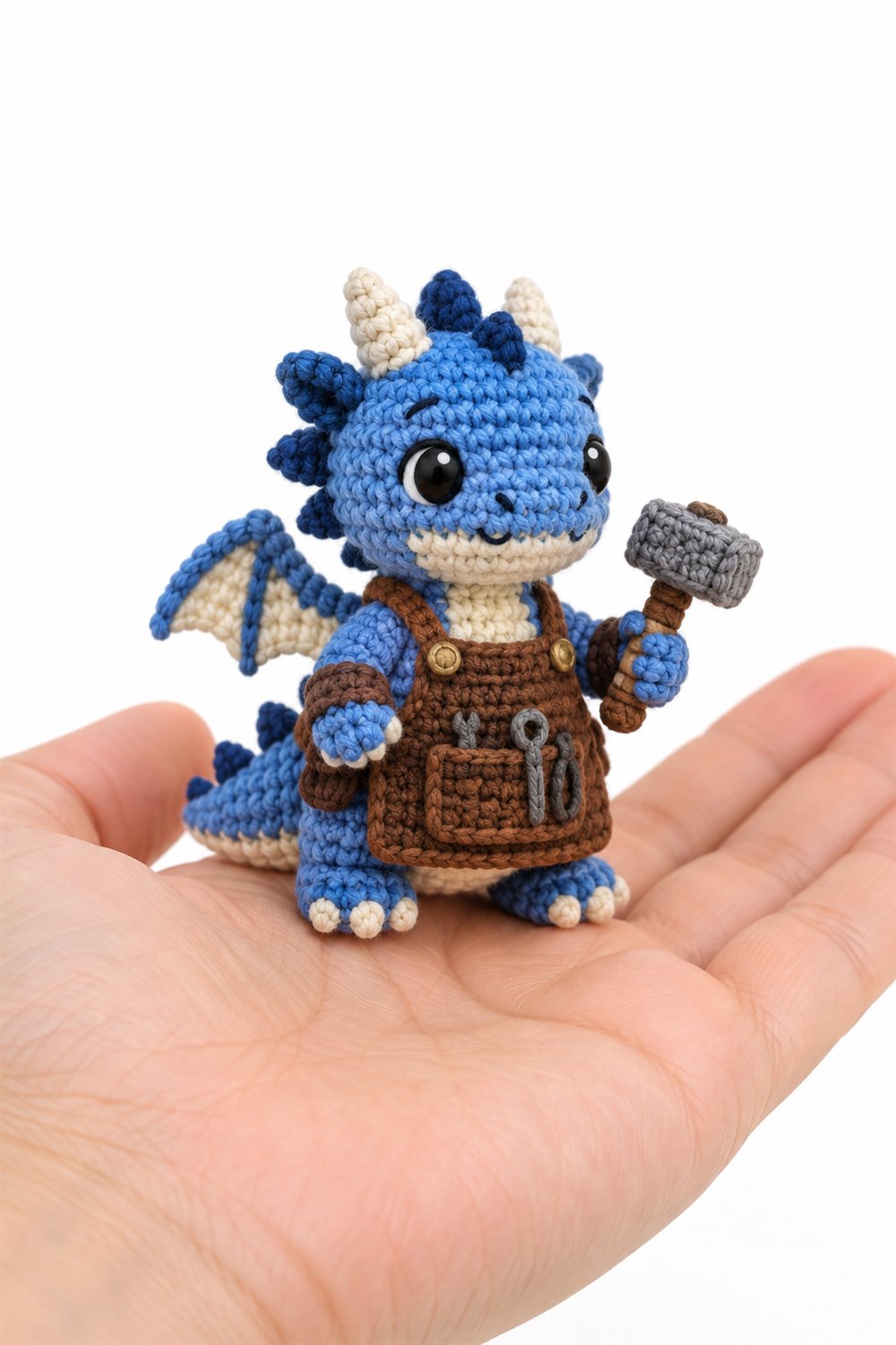 144 Dragaozinho Ferreiro Azul - Crochet Pattern
