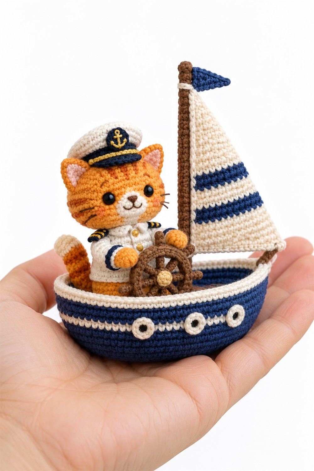 How to Crochet 158 Gato Laranja Capitao