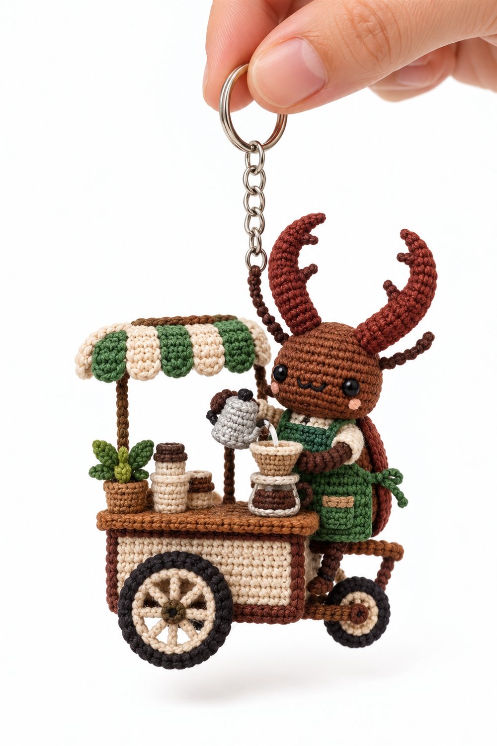 199 Besouro Cervo Marrom Barista - Easy Crochet
