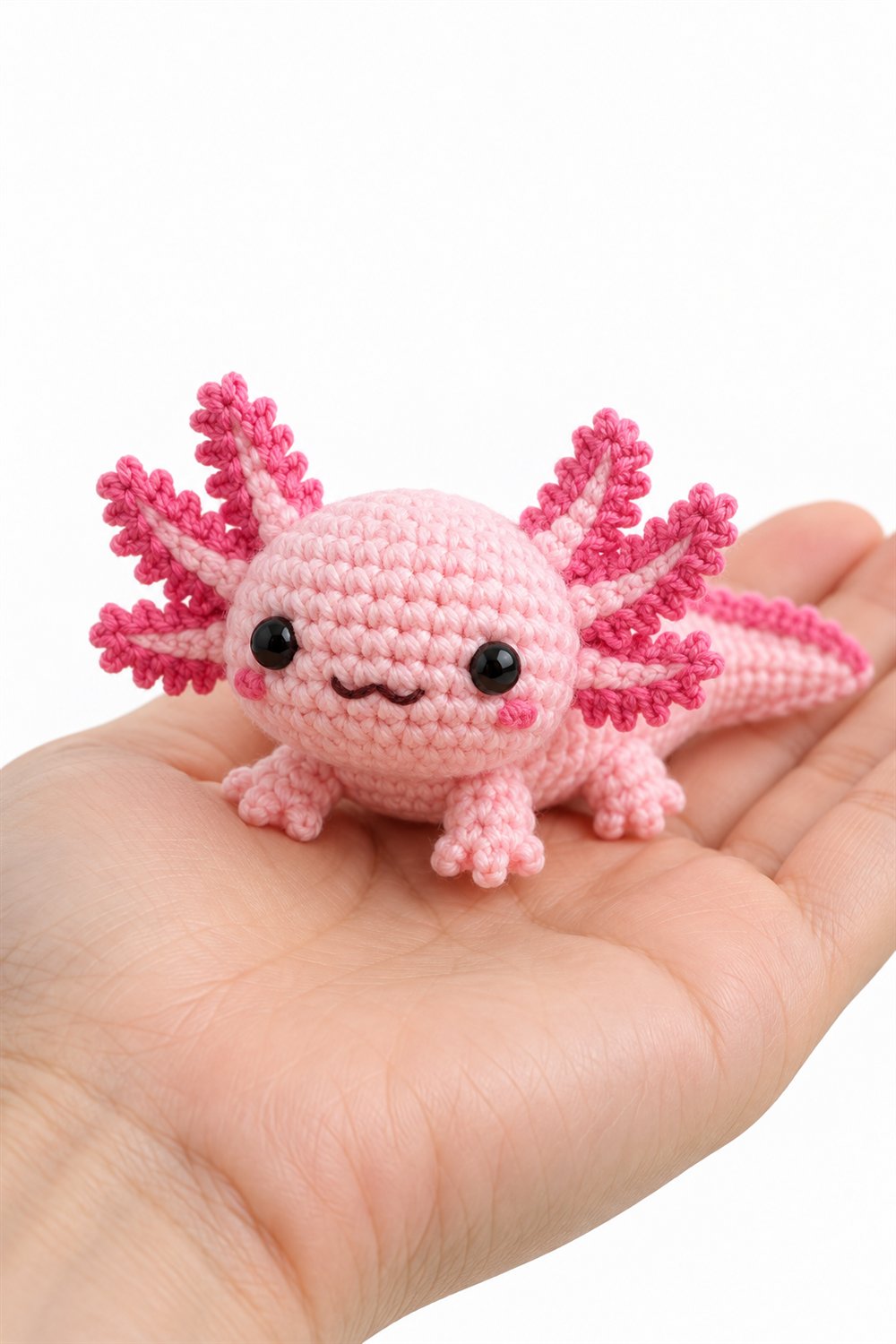 20 Axolote Rosa Com Guelras Franjadas - Crochet Pattern