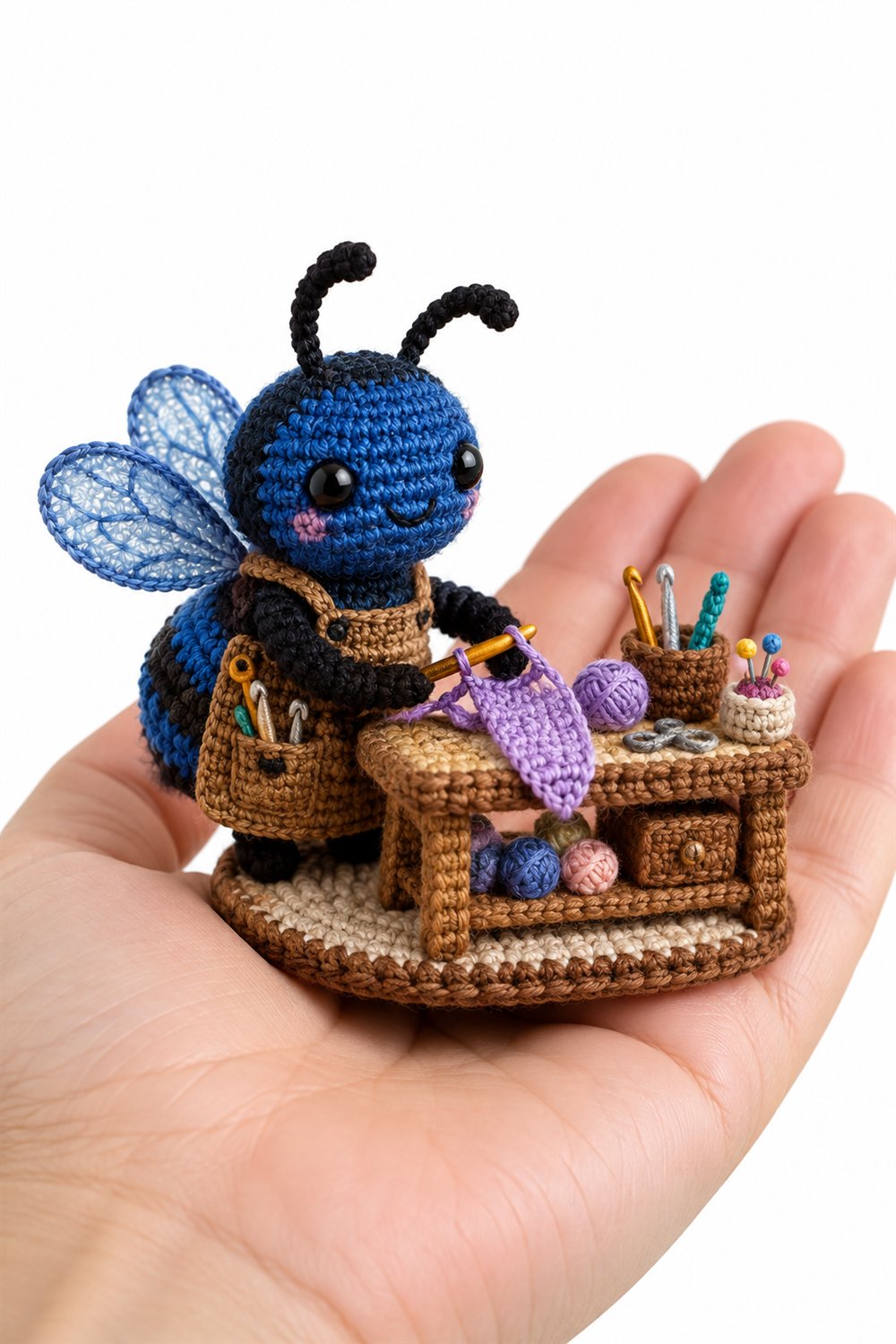 How to Crochet 220 Abelha Carpinteira Azul Artesa