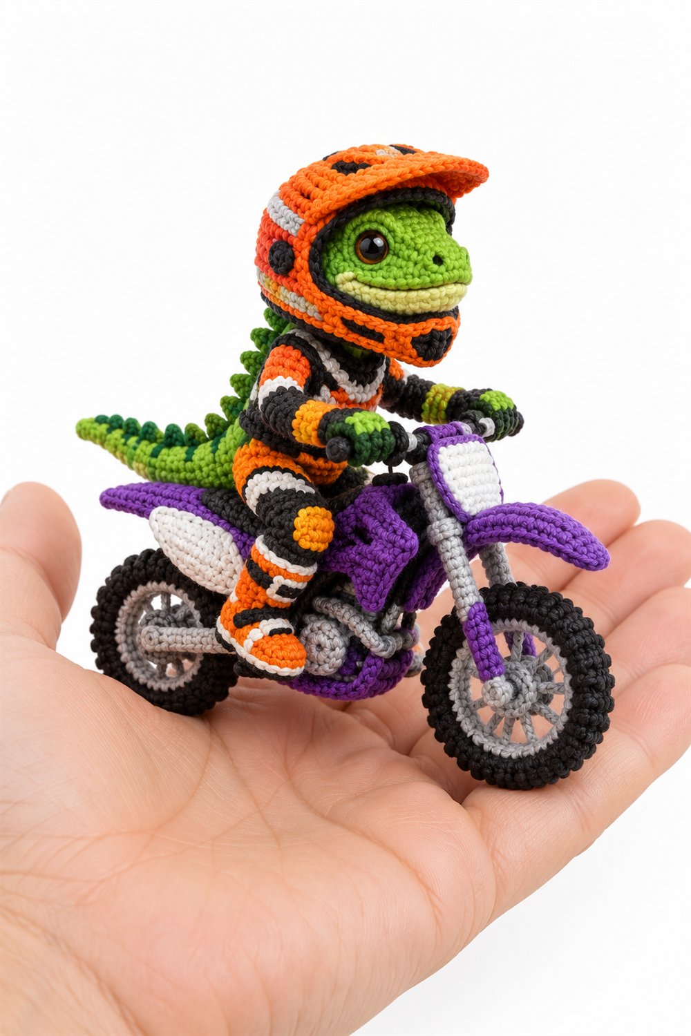DIY 222 Iguana Verde Piloto De Motocross - Crochet Tutorial