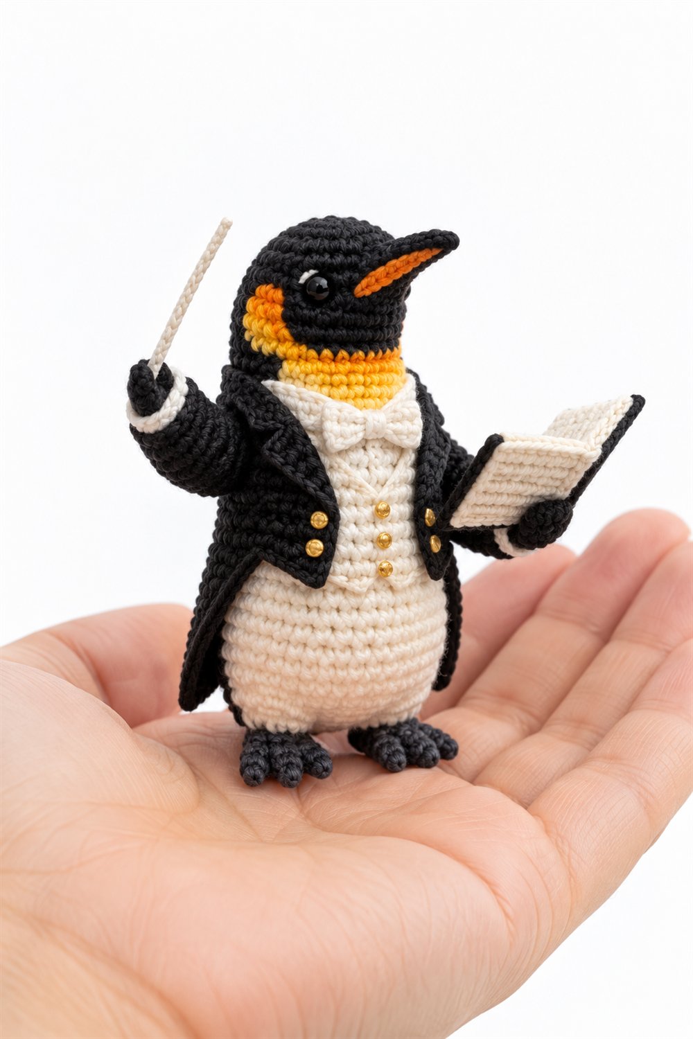 DIY 230 Pinguim Rei Regente De Orquestra - Crochet Tutorial