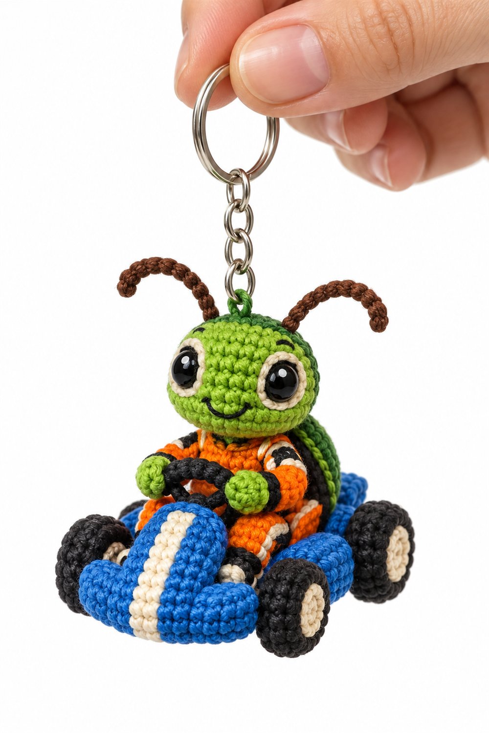 How to Crochet 247 Besouro Tigre Verde Piloto De Kart