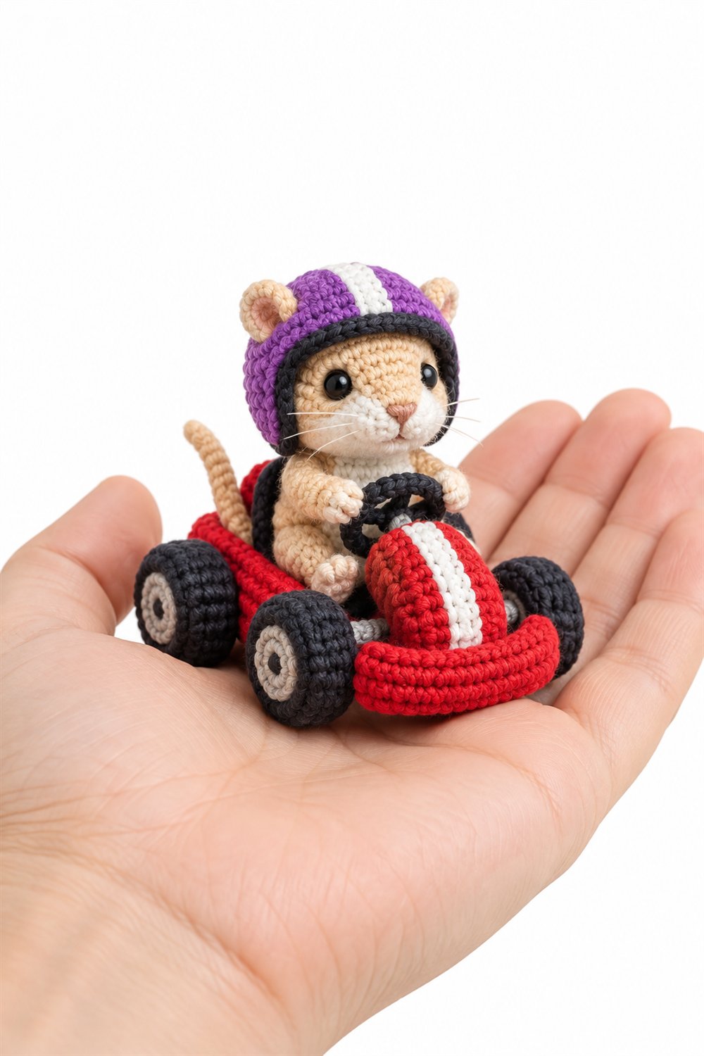 DIY 264 Gerbil Bege Piloto De Kart - Crochet Tutorial