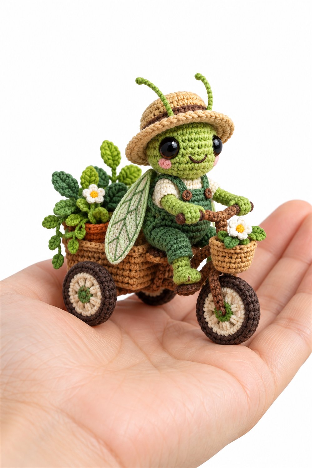 270 Cigarra Verde Jardineira - Amigurumi Pattern