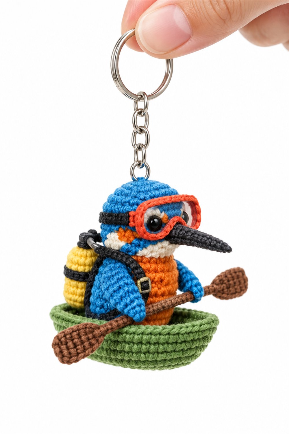 DIY 273 Martim Pescador Azul Mergulhador - Crochet Tutorial
