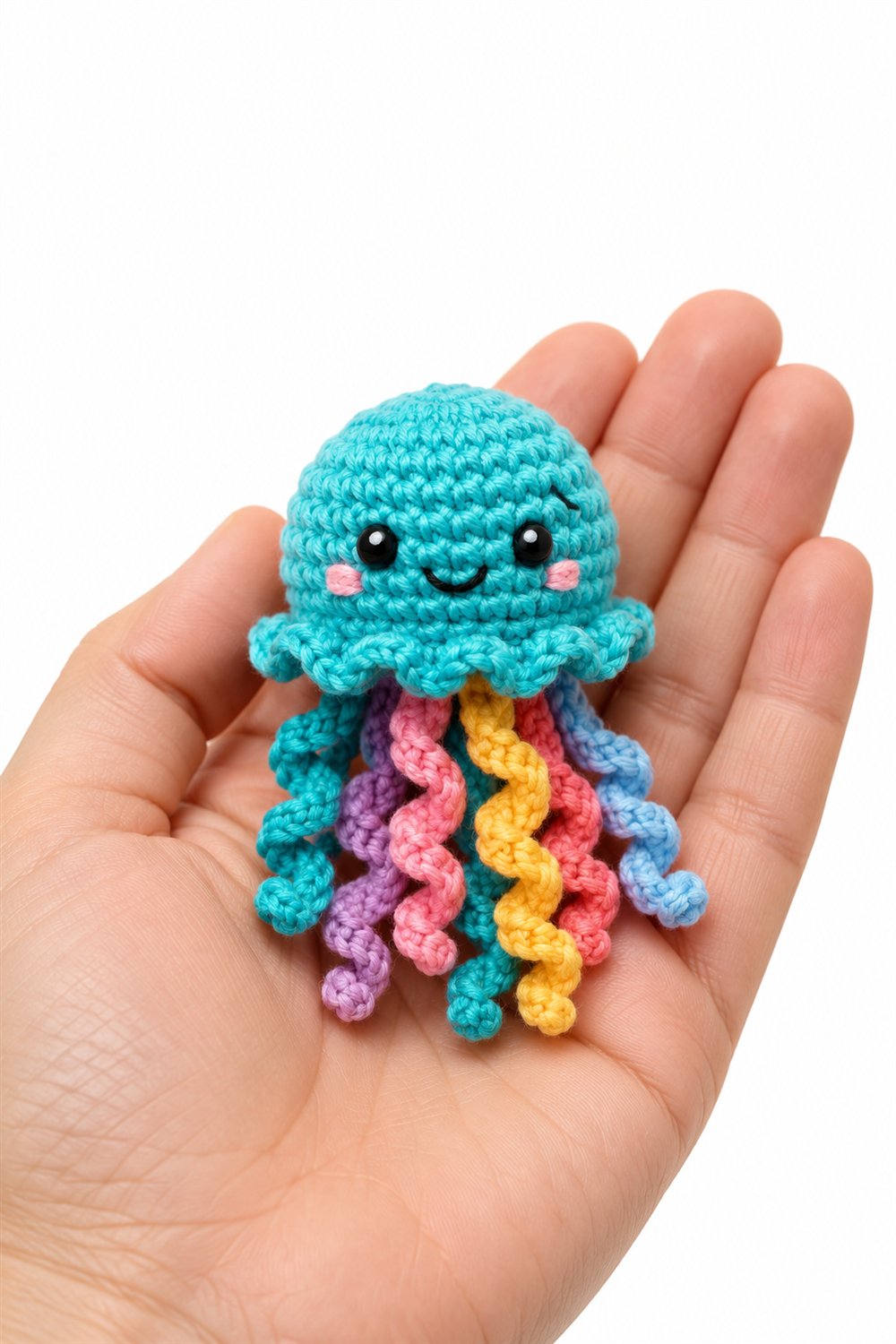 How to Crochet 28 Agua Viva Turquesa Com Tentaculos Coloridos