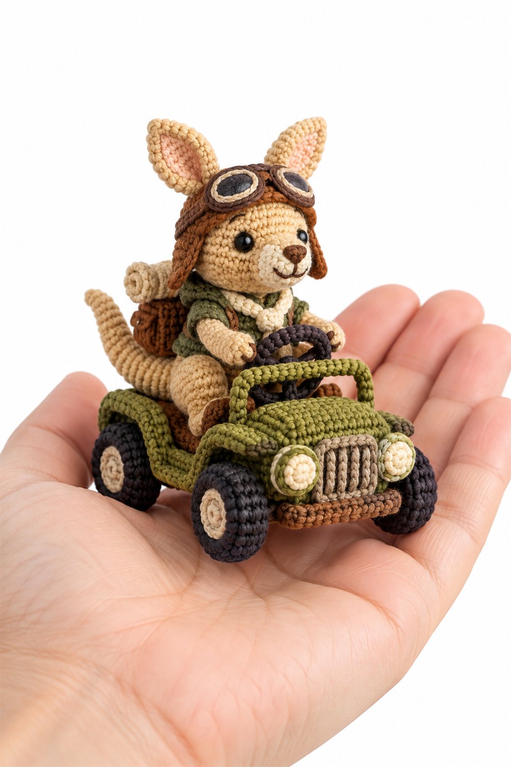 294 Rato Canguru Bege Explorador - Easy Crochet