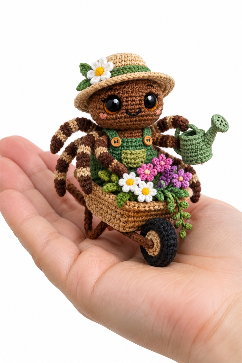 Crochet 320 Aranha Jardineira Com Regador - Pattern