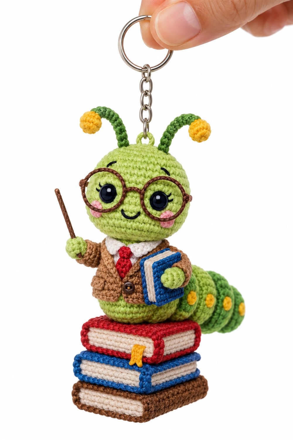 325 Lagarta Professora Com Livros - Amigurumi Pattern