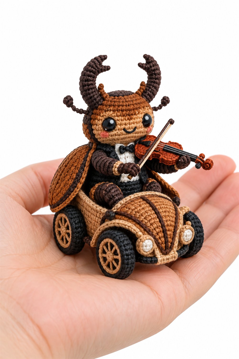 330 Escaravelho Violinista Com Violino - Easy Crochet