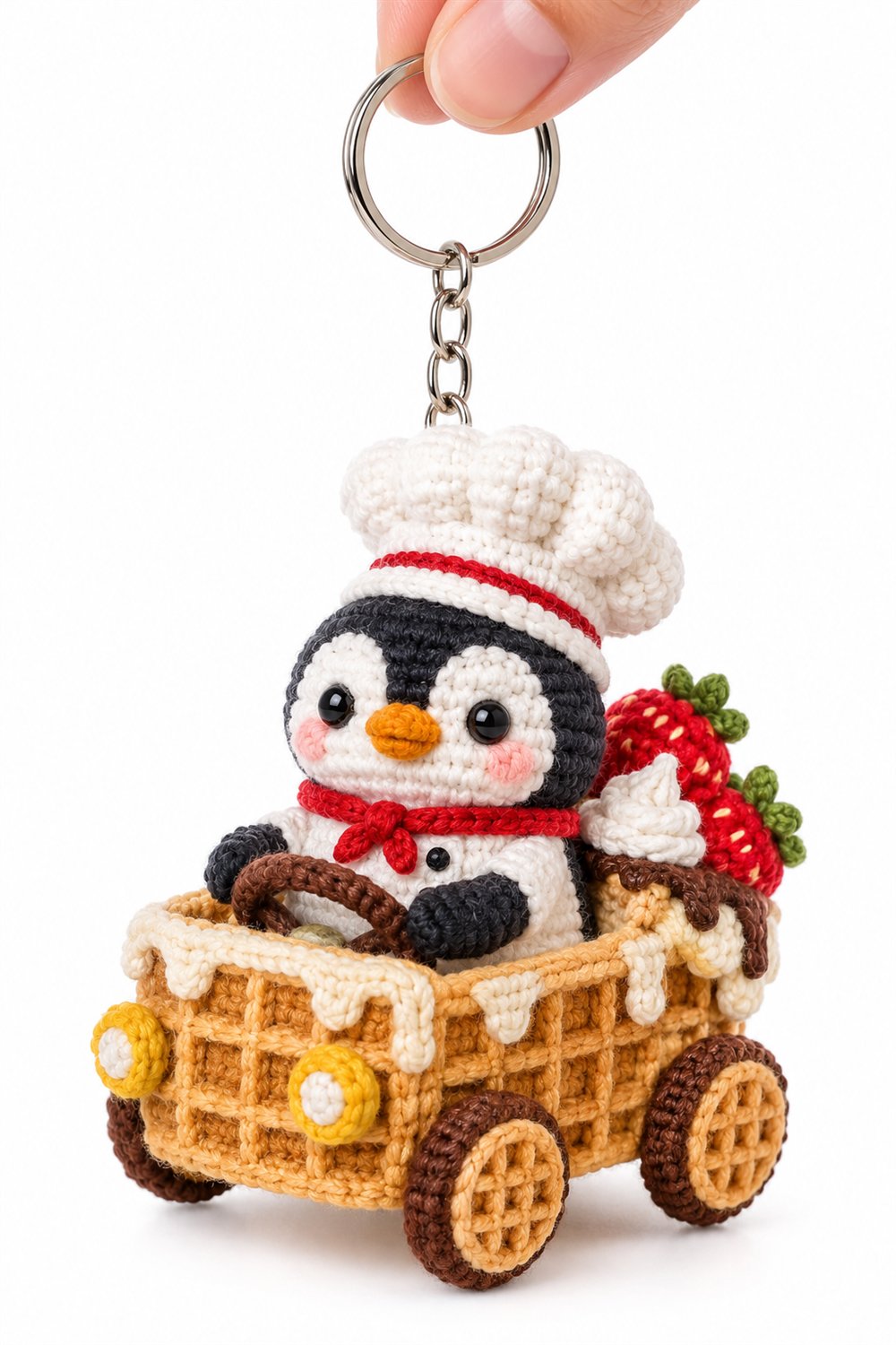 349 Pinguim Chef Em Carrinho De Waffles Crochet Guide