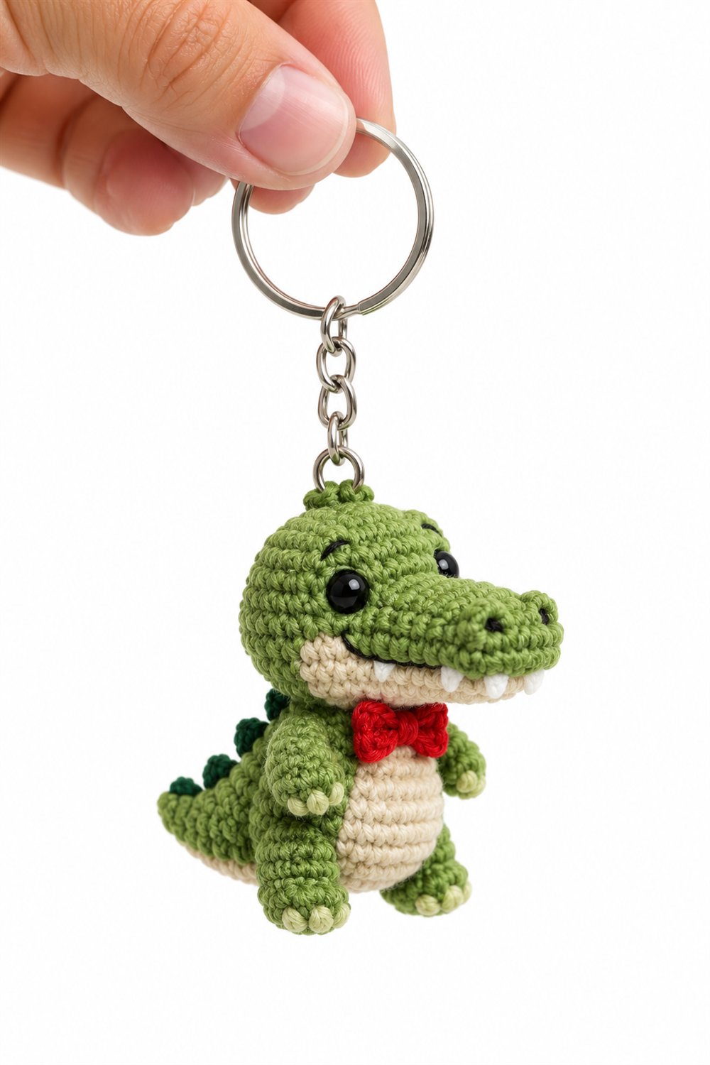 35 Crocodilo Com Gravata Borboleta - Crochet Pattern