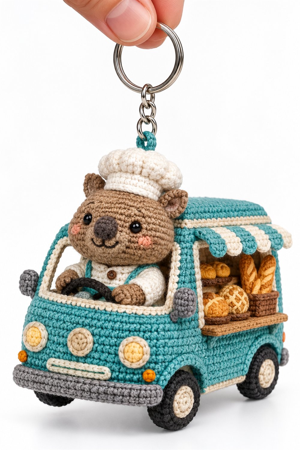 351 Wombat Padeiro Em Van Turquesa - Amigurumi Pattern