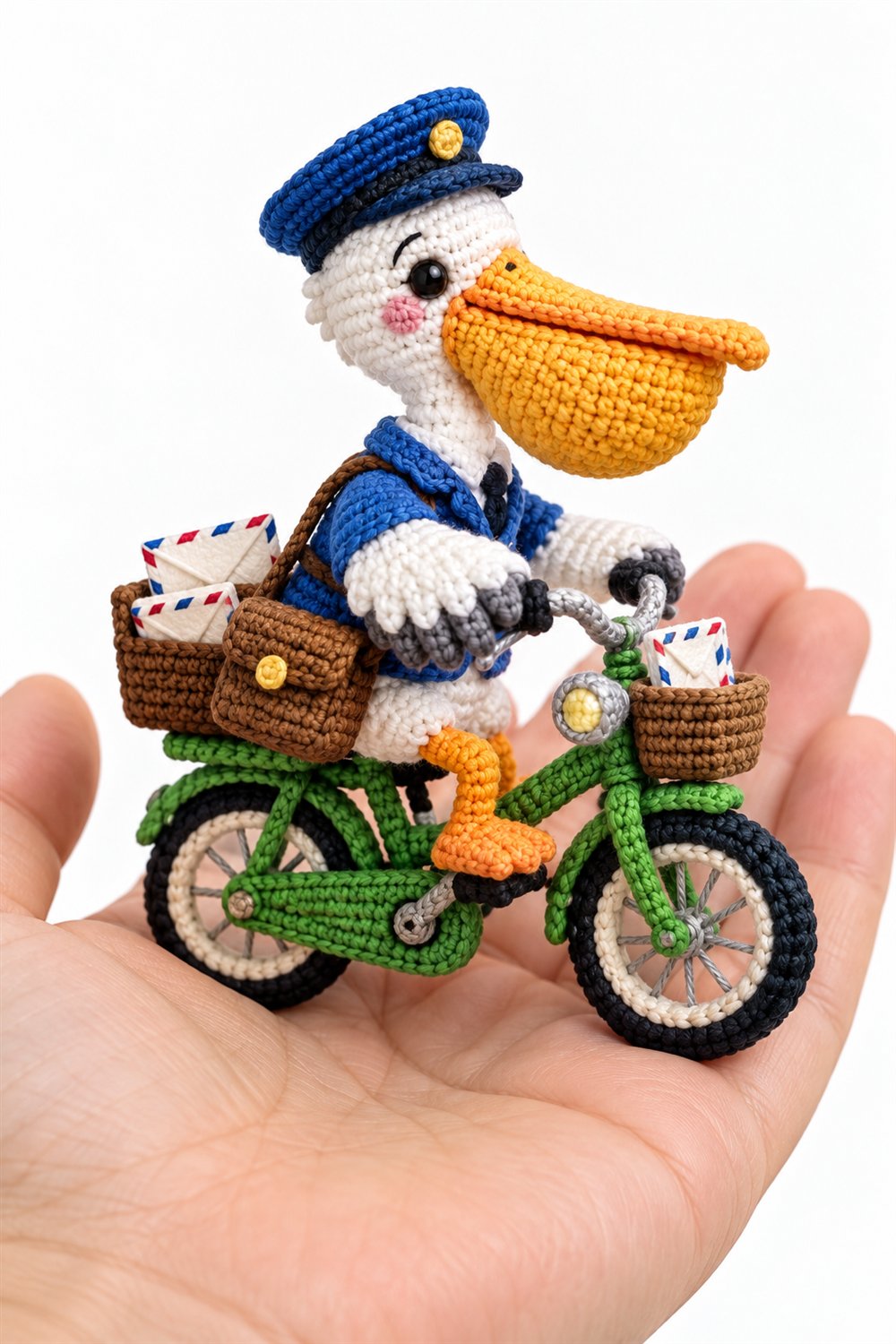 368 Pelicano Carteiro Em Bicicleta Verde - PDF Pattern