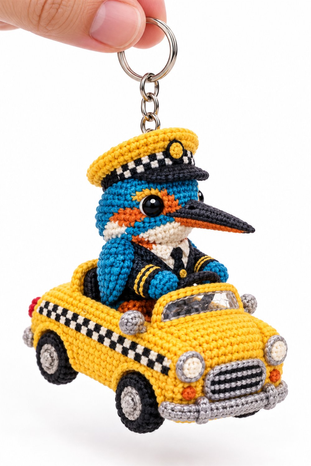 373 Martim Pescador Taxista Em Carro Amarelo - Handmade Pattern
