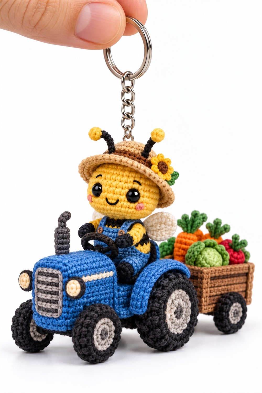 375 Vespa Agricultora Em Trator Azul - Easy Crochet