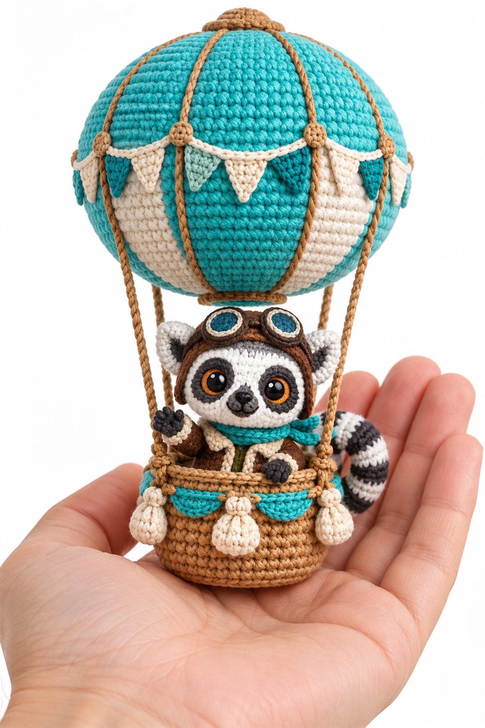 384 Lemure Piloto Em Balao Turquesa - Easy Crochet