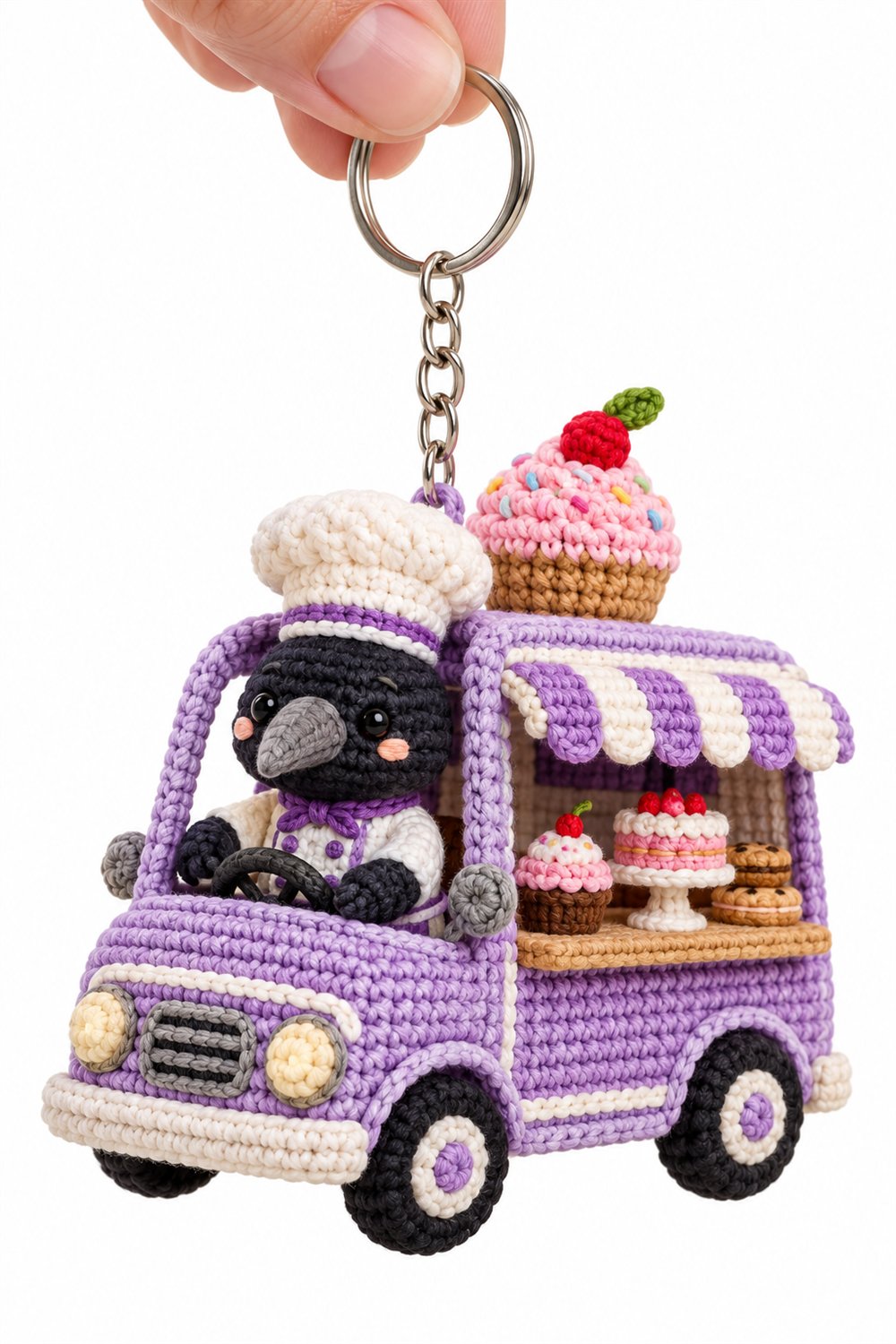393 Corvo Confeiteiro Em Food Truck Lilas - Easy Crochet