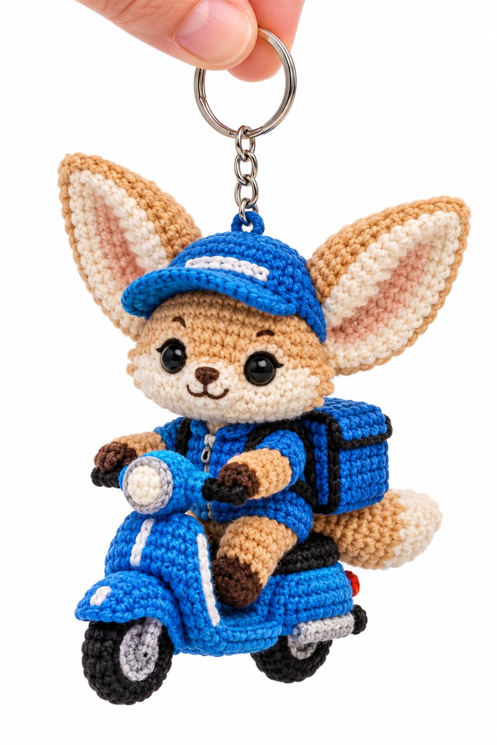 DIY 409 Feneco Entregador Em Scooter Azul - Crochet Tutorial