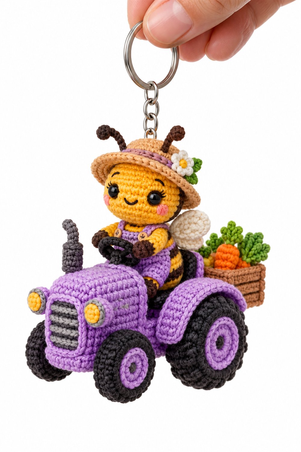417 Abelha Agricultora Em Trator Lilas - Step by Step