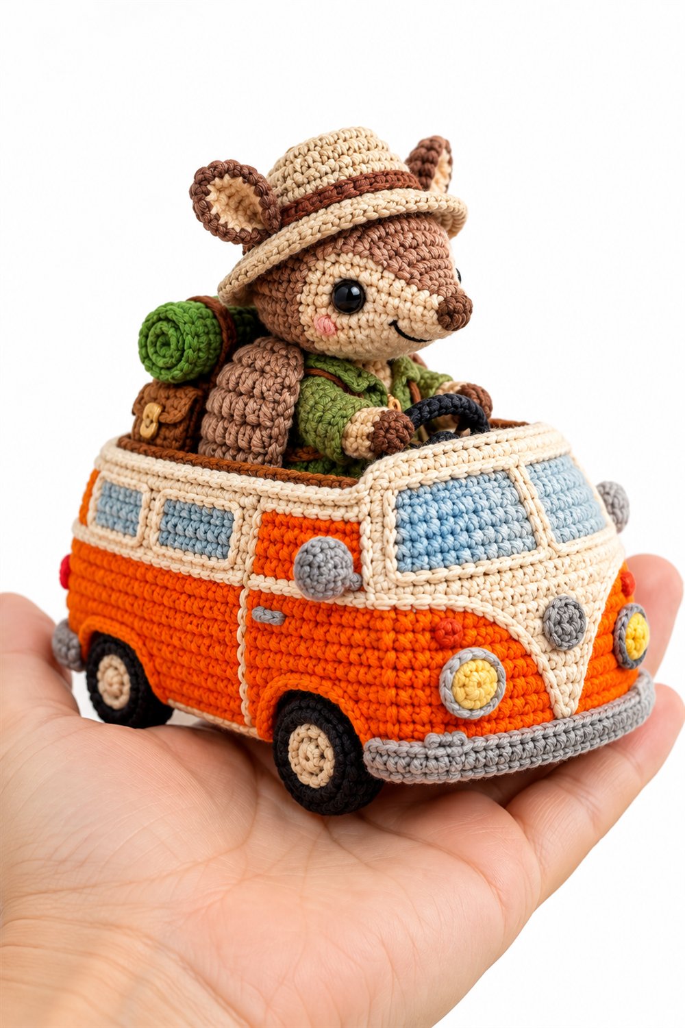 DIY 418 Tatu Viajante Em Van Laranja - Crochet Tutorial