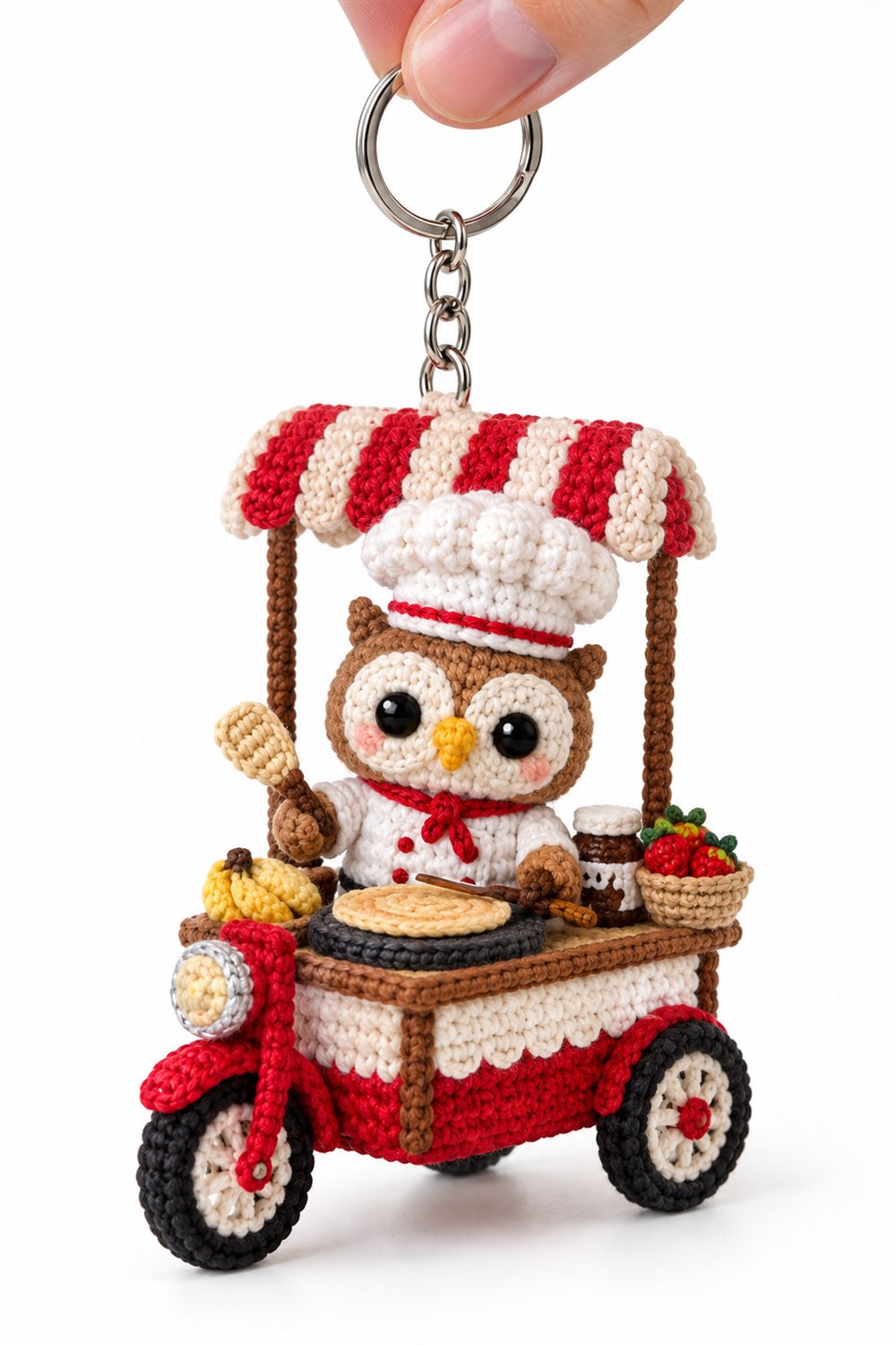 419 Coruja Chef Em Carrinho De Crepes - Handmade Pattern