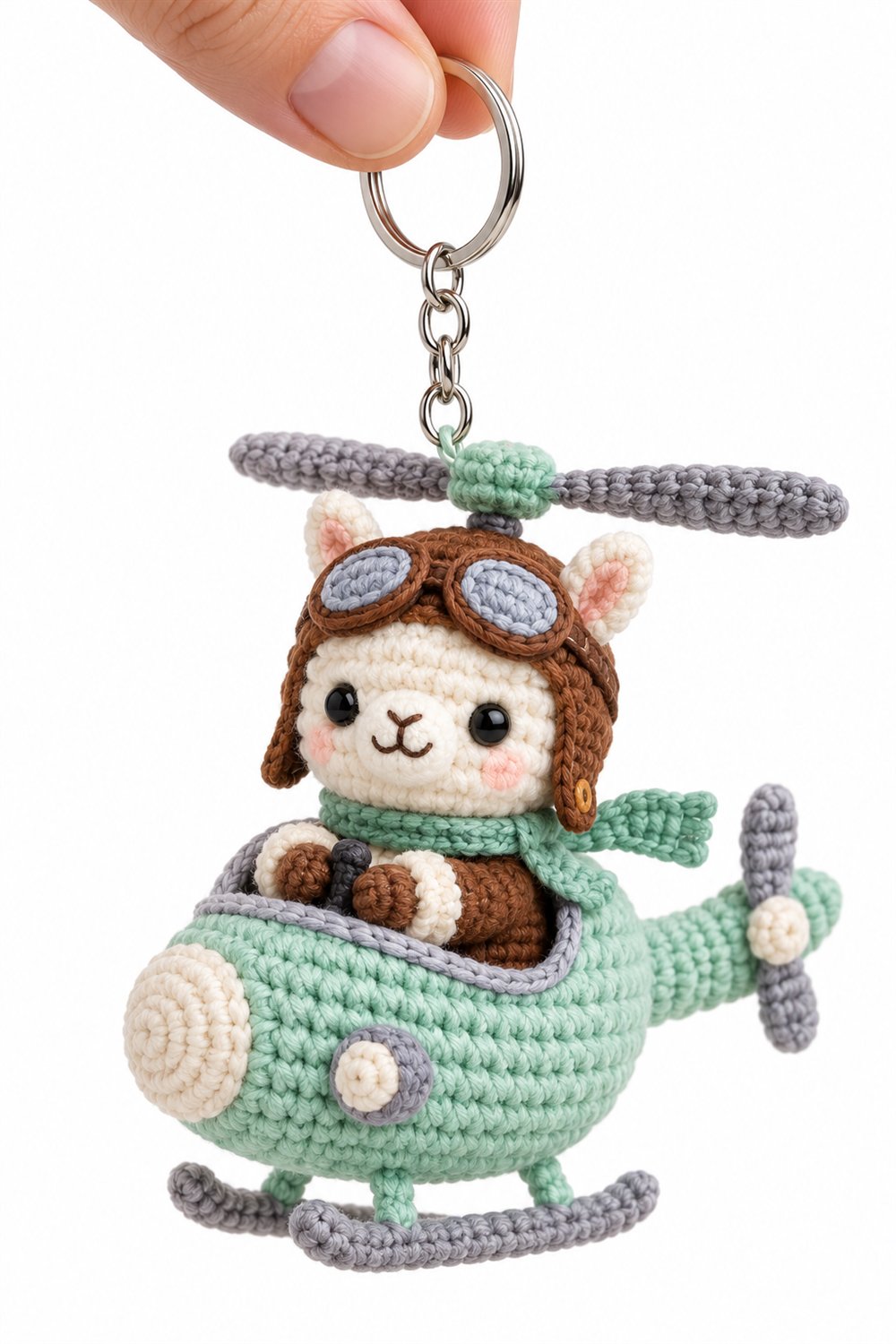421 Alpaca Piloto Em Helicoptero Menta Crochet Guide
