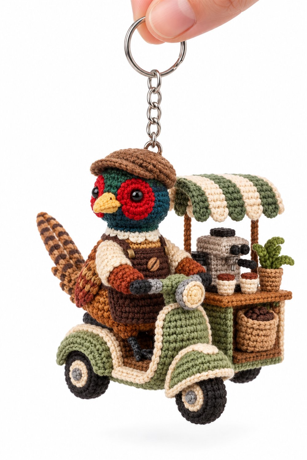 423 Faisao Barista Em Scooter Cafeteria - Crochet Pattern