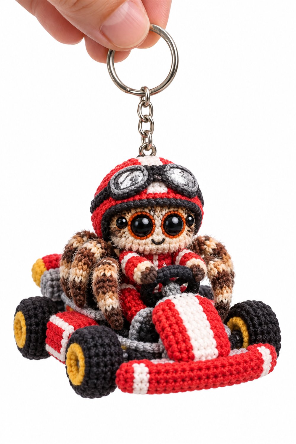 437 Aranha Saltadora Piloto Em Kart - Easy Crochet