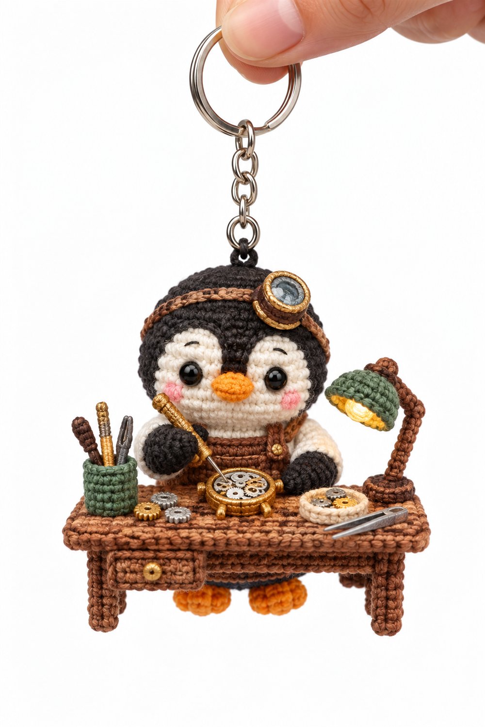449 Pinguim Relojoeiro Com Bancada - Crochet Pattern