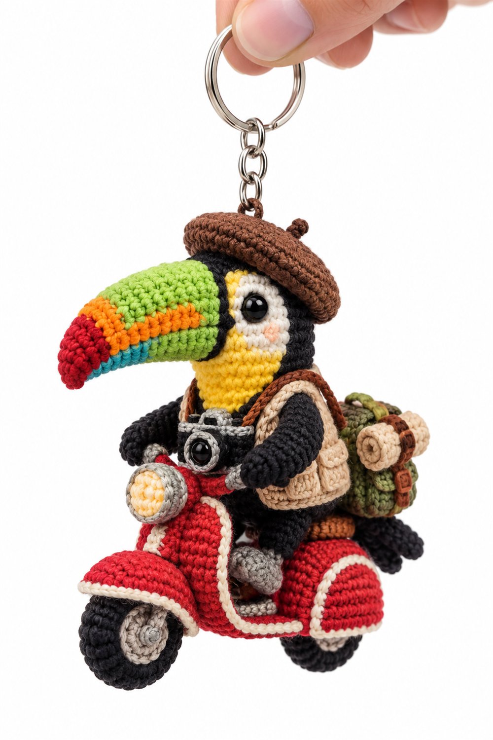 453 Tucano De Bico Verde Fotografo Com Boina E Camera - Handmade Pattern