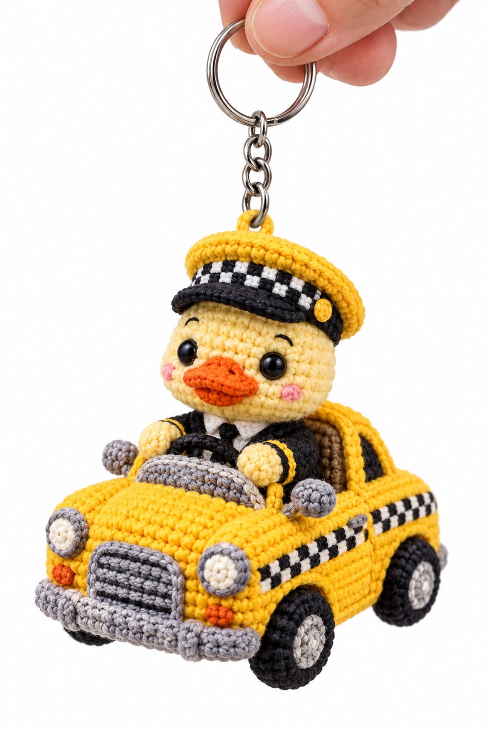 Crochet 463 Pato Carolino Taxista Em Taxi Amarelo - Pattern