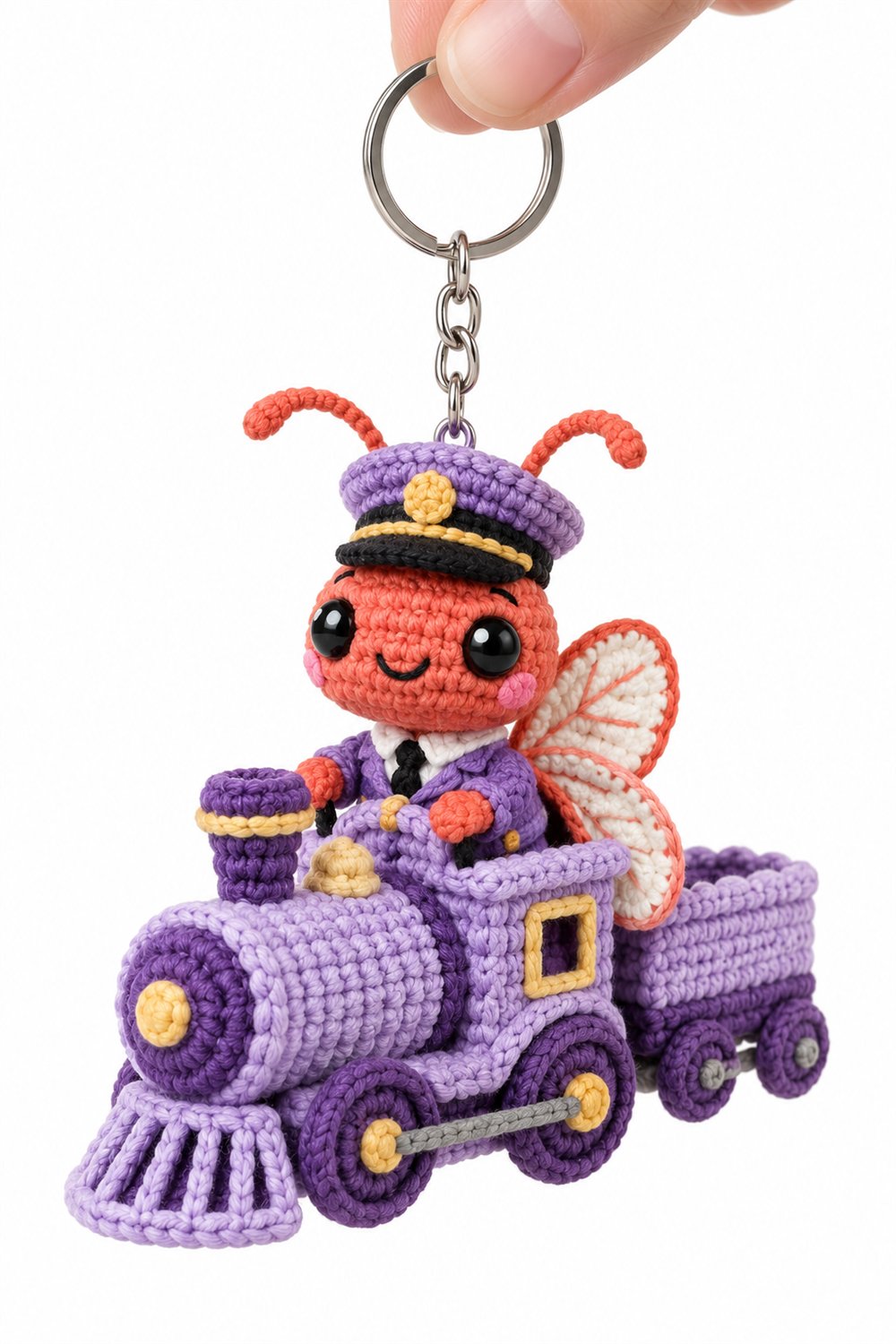 485 Cigarra Coral Chefe De Estacao Com Trem Lilas - Crochet Pattern