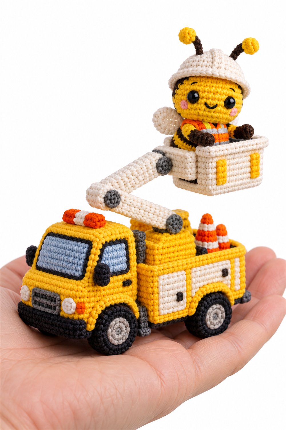 Crochet 490 Abelhao Amarelo Eletricista Em Caminhao Elevatorio - Pattern