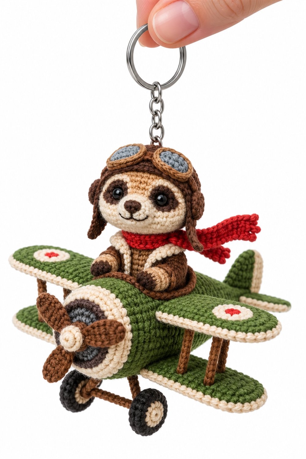509 Suricato Aviador Em Biplano Verde - PDF Pattern
