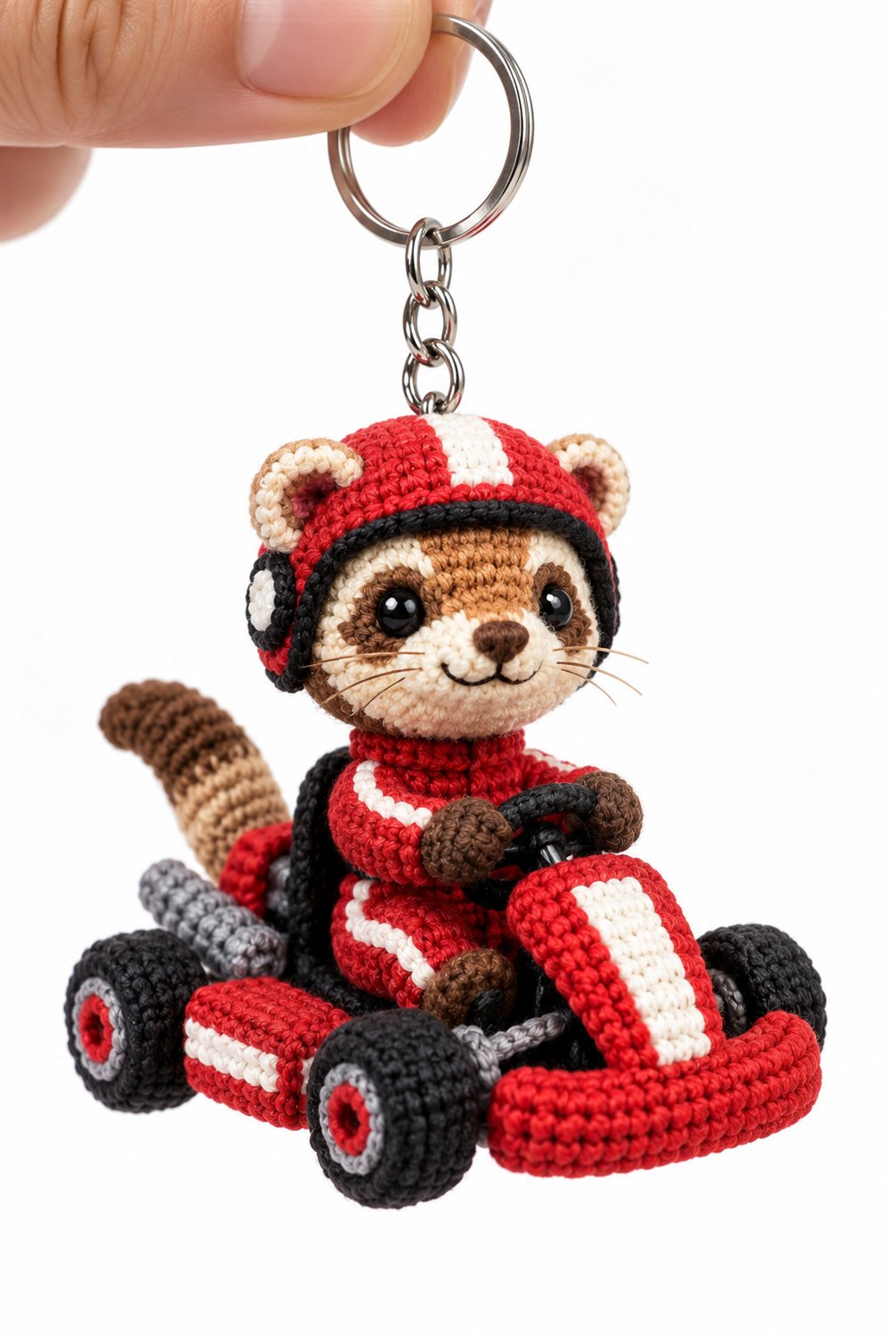 519 Furao Caramelo Piloto De Kart Vermelho - Crochet Pattern